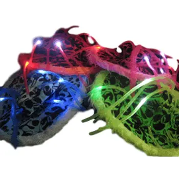 Assorted Color 12 Pack LED Noodle Cowboy Hat with Flexible Rim