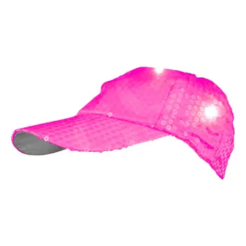 LED Sequined Baseball Hat Pink