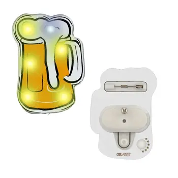 Beer Flashing Body Light Lapel Pins