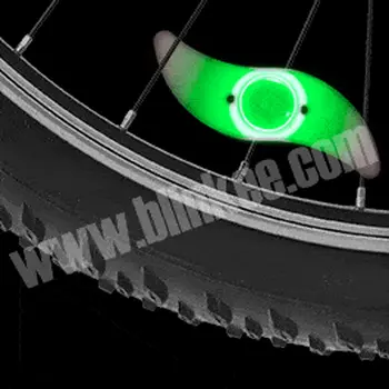 Bicycle Tire Spoke LED Safety Lights Green