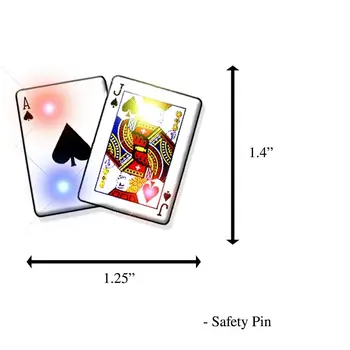 Blackjack Flashing Body Light Lapel Pins