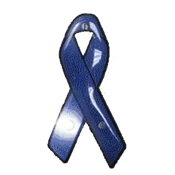 Blue Ribbon Flashing Body Light Lapel Pins