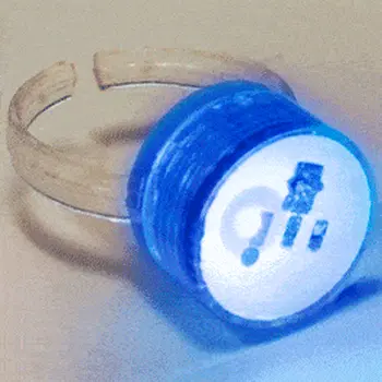 Blue Blue Ring Flashing Body Light Lapel Pins