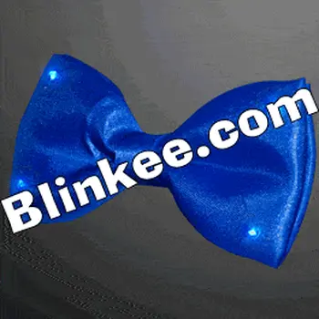 Blue Bow Tie with Blue LED Lights
