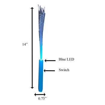 Blue Fiber Optic Wands with Blue LEDs