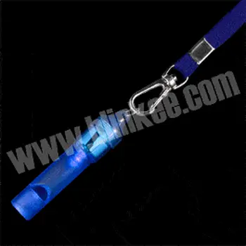 Blue Flashing Whistle with Blue Lanyard