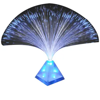 Fiber Optic Pyramid Centerpiece Blue