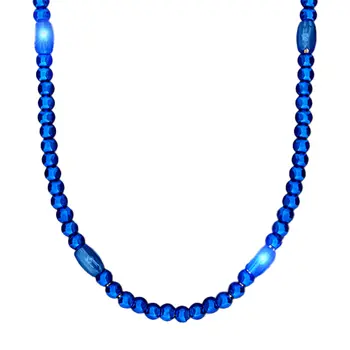 LED Necklace with Blue Beads