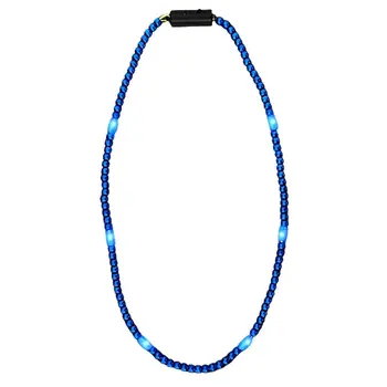 LED Necklace with Blue Beads