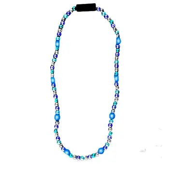 Brilliant Blue LED Bead Necklace