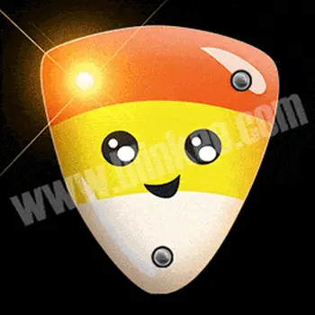 Candy Corn Flashing Body Light Lapel Pins