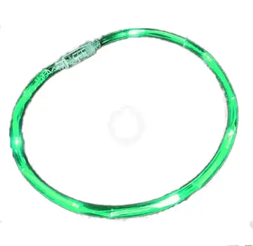 Green Fiber Optic Tube Necklace