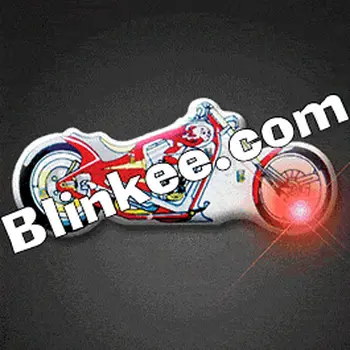 Chopper Motorcycle Flashing Body Light Lapel Pins