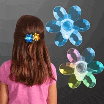 Color Changing LED Acrylic Flower Hair Clip