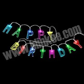 Colorful LED Happy Birthday String Lights