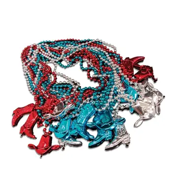 Cowboy Boots and Hats Beaded Necklace Pack of 12