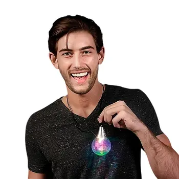 Disco Prism Ball LED Multicolor Pendant Necklace
