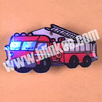 Fire Engine Flashing Body Light Lapel Pins
