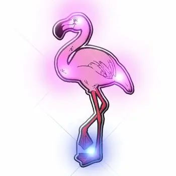 Flamingo Flashing Body Light Lapel Pins