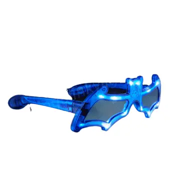 LED Bat Shaped Sunglasses Blue