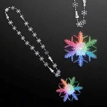 Snowflake Chain Necklace with LED Snowflake Charm