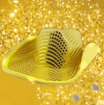 LED Flashing Cowboy Hat with Gold Sequins Pack of 2