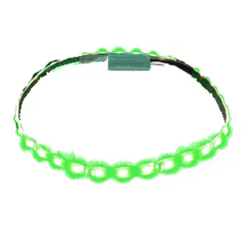 Green LED Flexible Light Strip Black Background