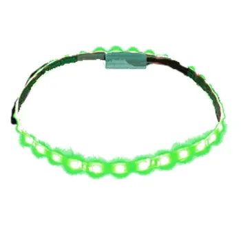 Green LED Flexible Light Strip White Background