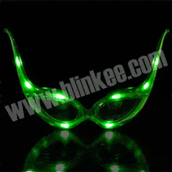 Green Masquerade LED Sunglasses
