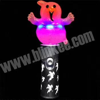 Grinning Ghost Wand with Spinning Lights