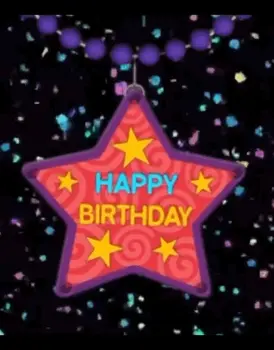 Huge Happy Birthday Star Assorted Beaded Necklace