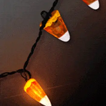 Halloween Candy Corn String Lights Necklace