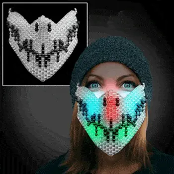 Handmade LED Skull Bead Mask