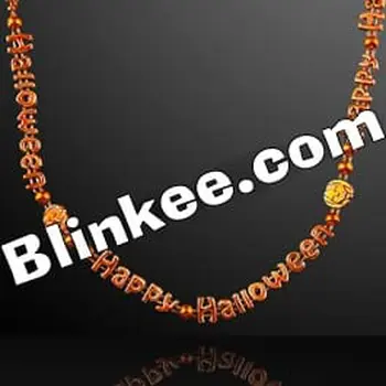 Happy Halloween Pumpkins Necklaces Pack of 12