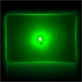 Imprintable Green Rectangle Flashing Body Light Lapel Pins