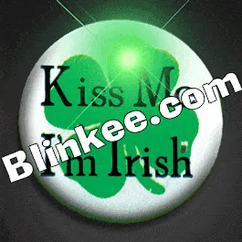 Kiss Me Im Irish Flashing Body Light Lapel Pins