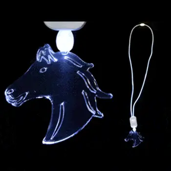 LED Acrylic Horse Necklace