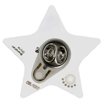 Frosted Star Flashing Body Light Lapel Pins