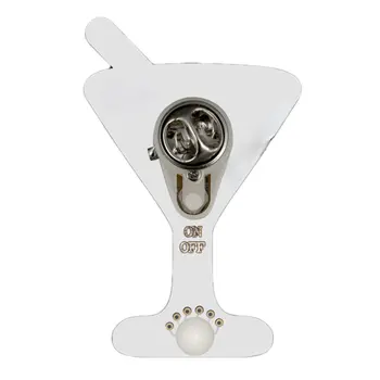 Well Martini Flashing Body Light Lapel Pins