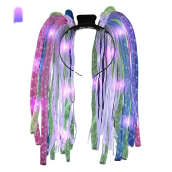 UV Reactive LED Noodle Headband Flashing Dreads