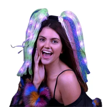 UV Reactive LED Noodle Headband Flashing Dreads