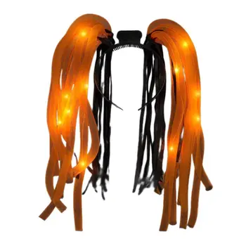 Orange LED Noodle Headband Flashing Dreads