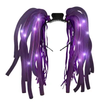 Purple LED Noodle Headband Flashing Dreads
