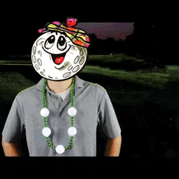 LED Golf Ball Bead Necklace Green