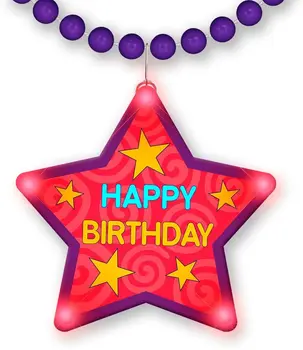 Huge Happy Birthday Star Assorted Beaded Necklace