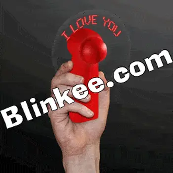 LED I Love You Fan Red