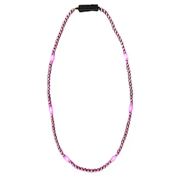 LED Necklace with Pink Beads