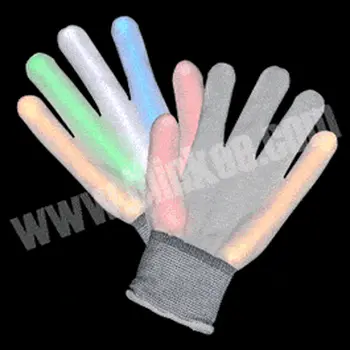 LED Skeleton Gloves Multicolor Young Adult Size
