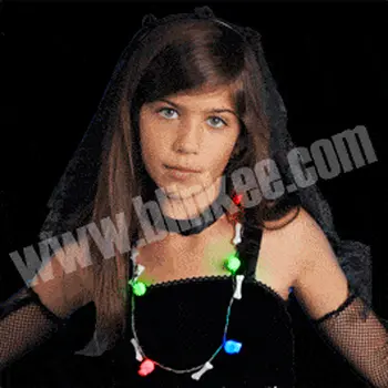 LED Skeleton Skulls and Bones Necklace