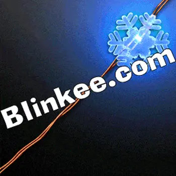 LED String Lights with Blue Snowflakes